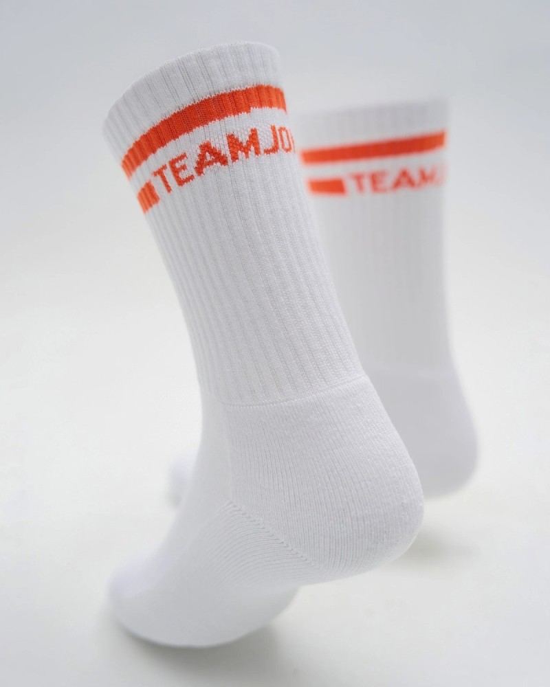 Double Stripe Socks (Orange/White)