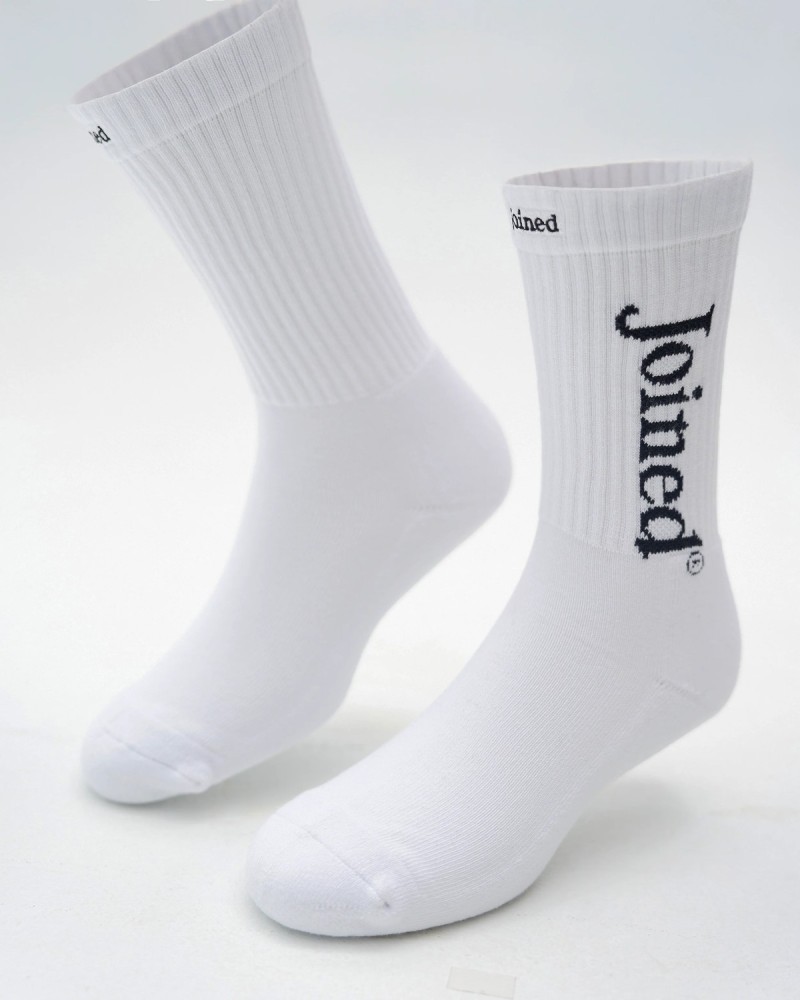 Font Crew Socks (White)