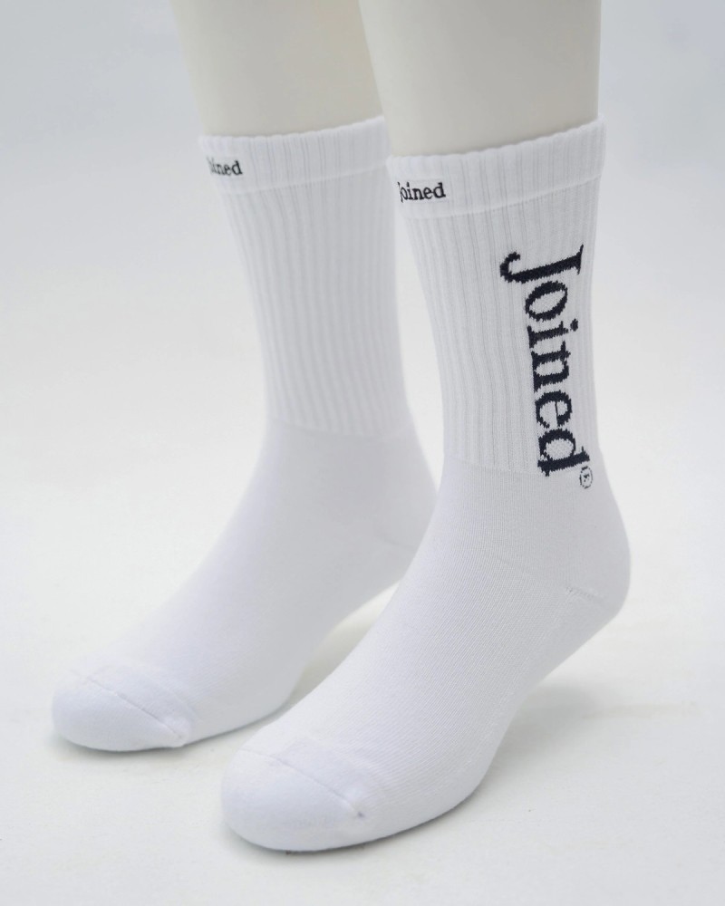 Font Crew Socks (White)