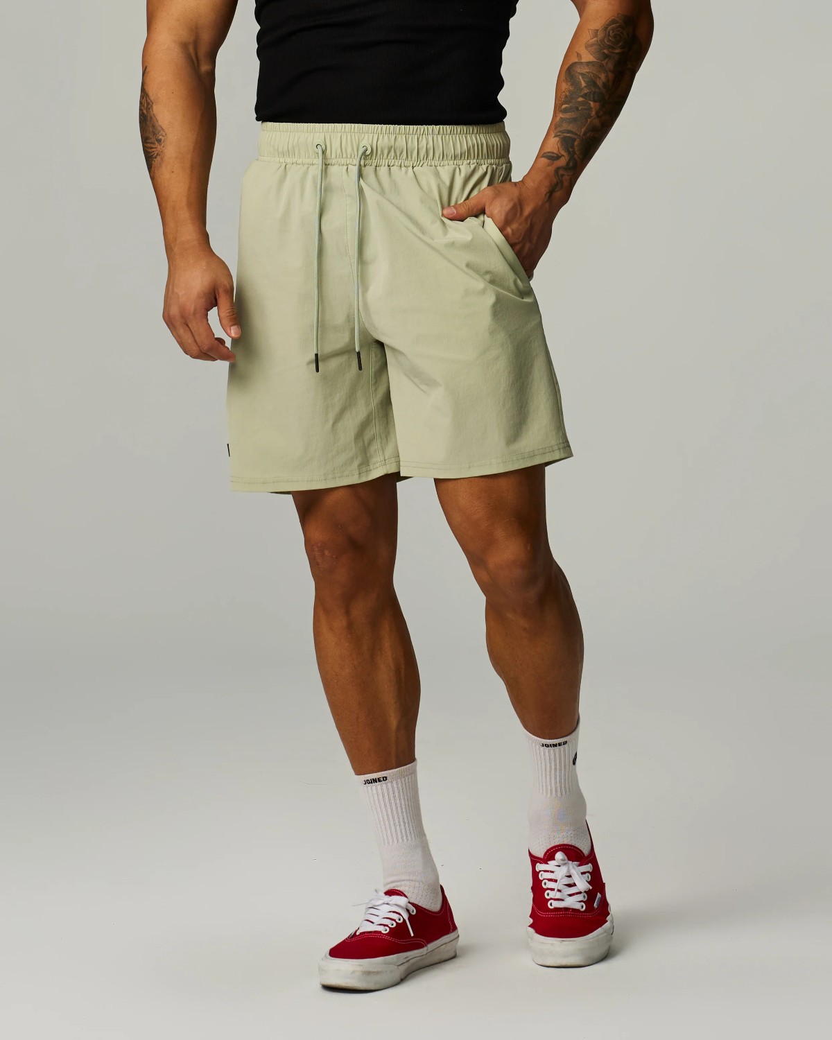 4-Way Gym Shorts (Light Grey)