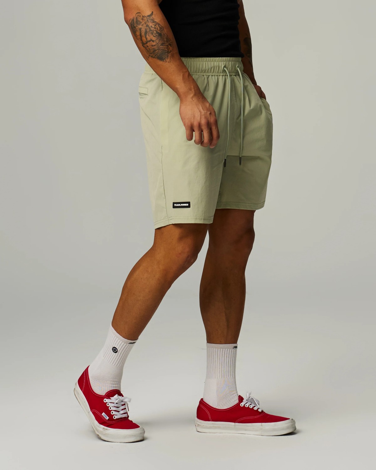 4-Way Gym Shorts (Light Grey)