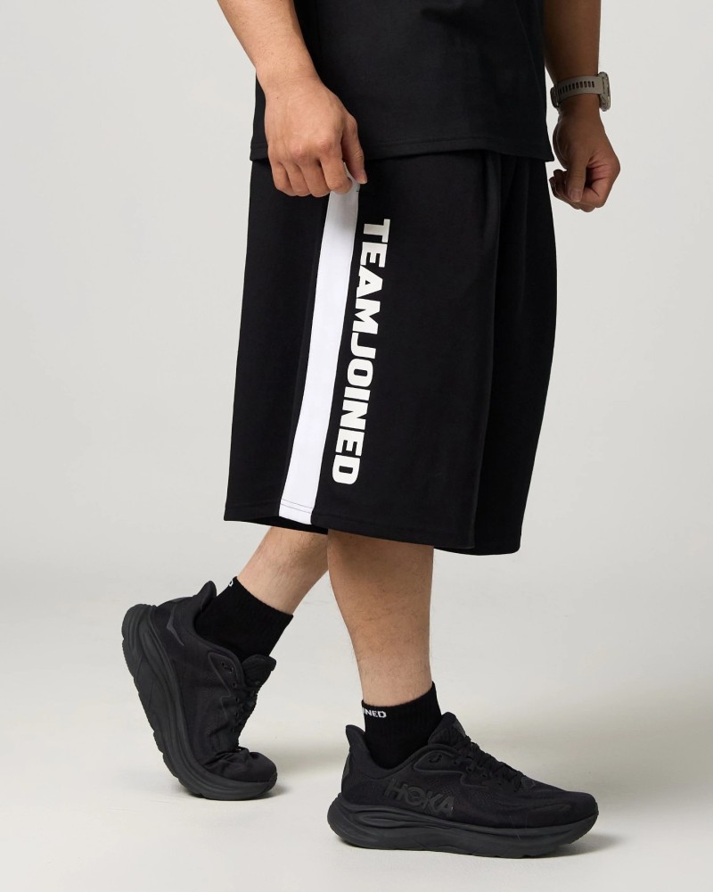 Logo Wide Half Pants (Black)