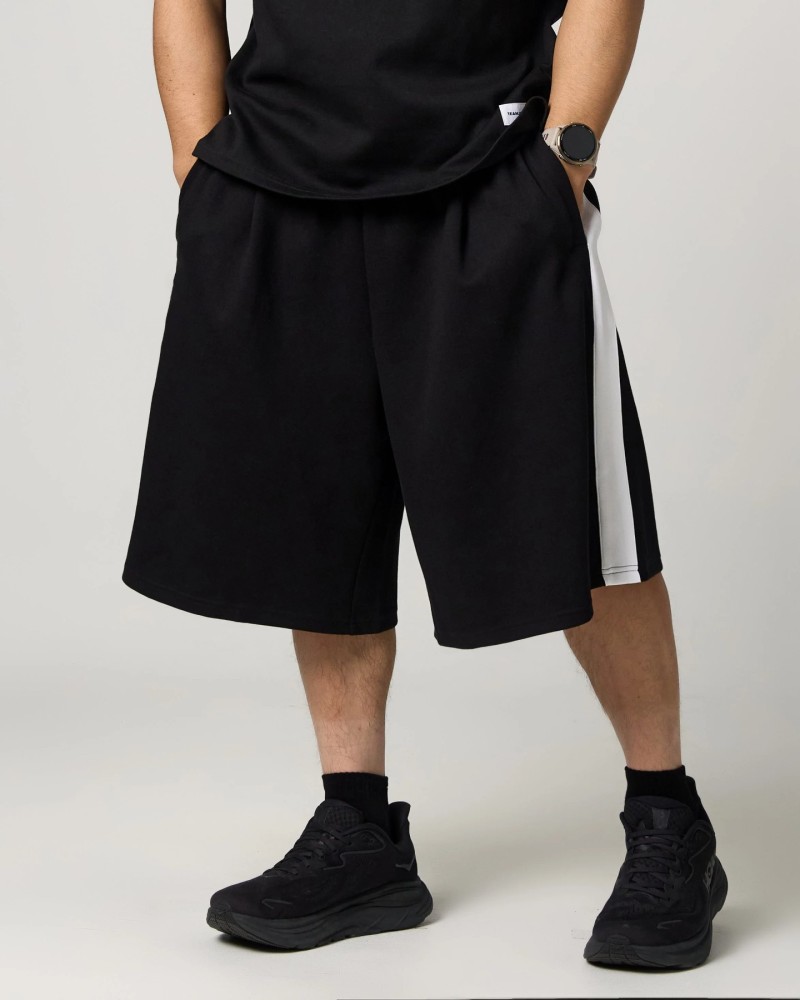 Logo Wide Half Pants (Black)