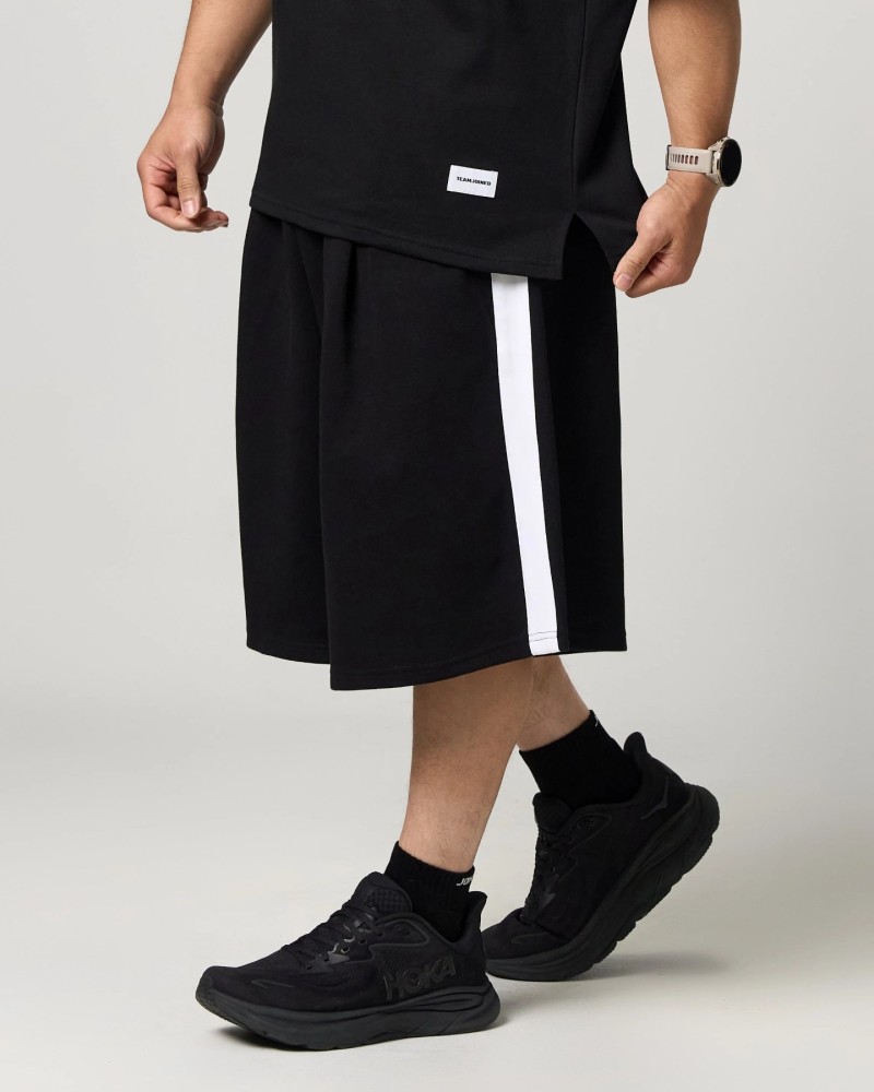 Logo Wide Half Pants (Black)