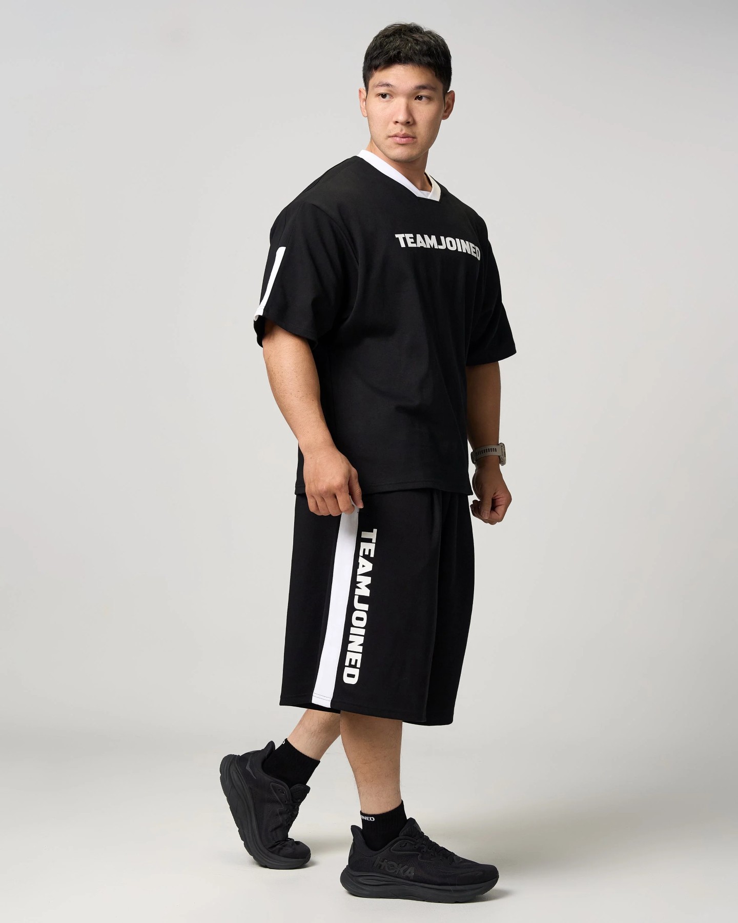 Logo Wide Half Pants (Black)