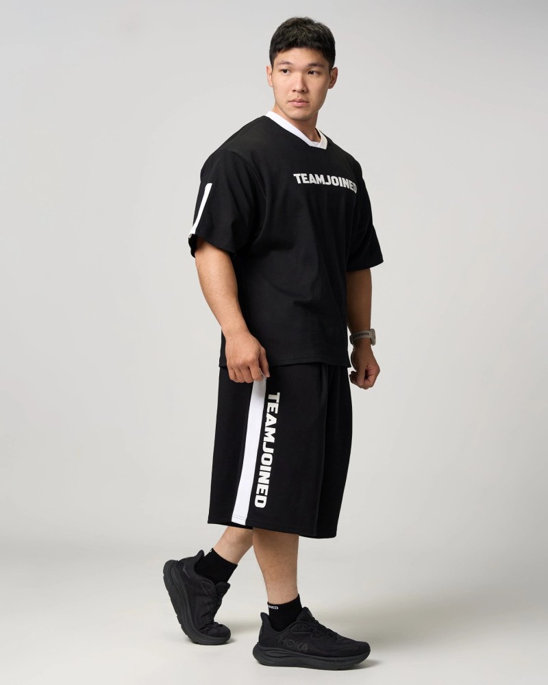 Logo Wide Half Pants (Black)