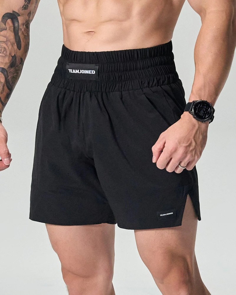 RING Side Slit Stretch Shorts (Black)