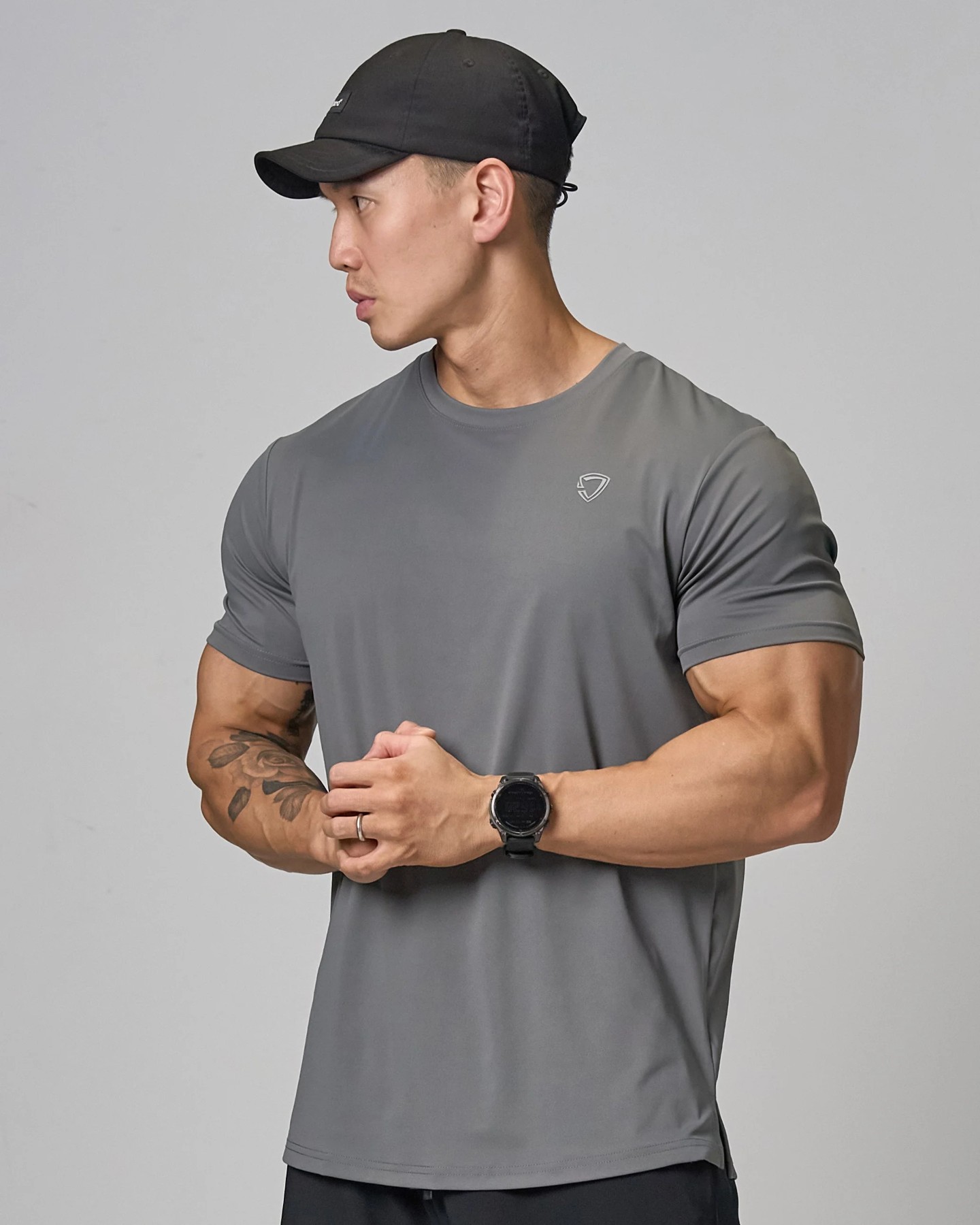 AdaptLite Flat Sleeves Muscle Top (Grey)