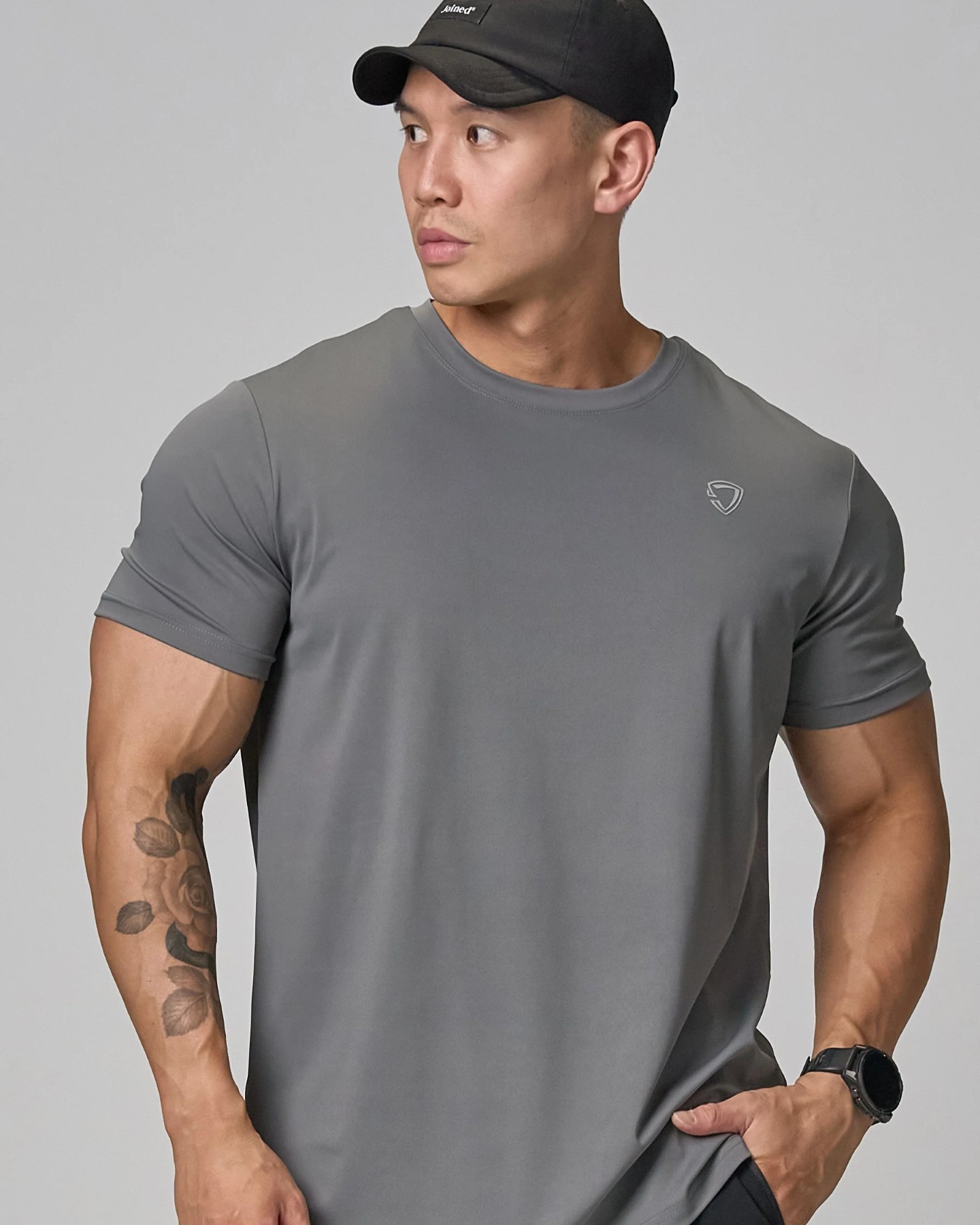 AdaptLite Flat Sleeves Muscle Top (Grey)