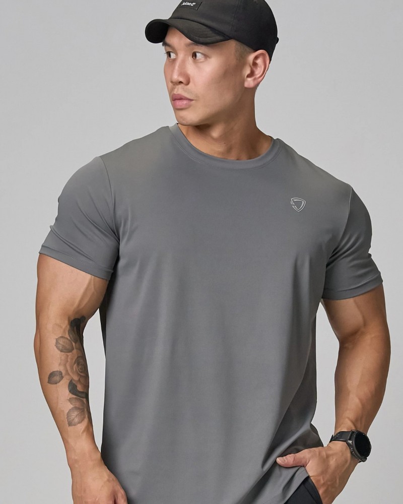 AdaptLite Flat Sleeves Muscle Top (Grey)