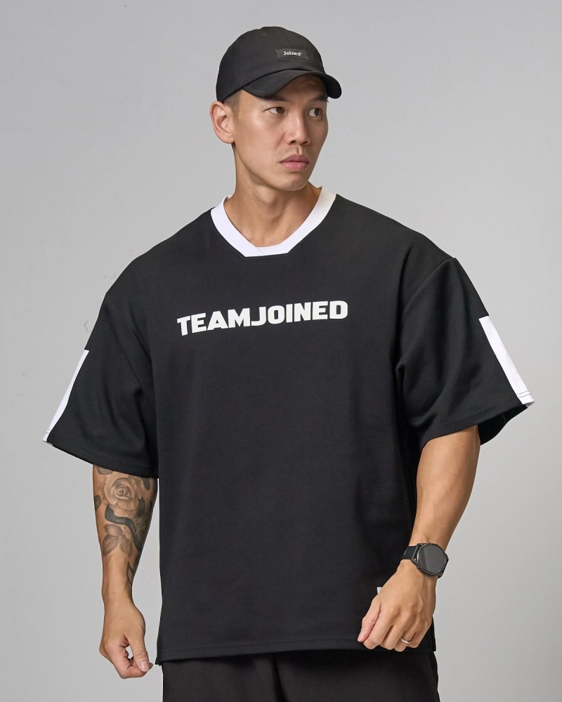 Cotton+ Logo Spliced Jersey (Black/White)