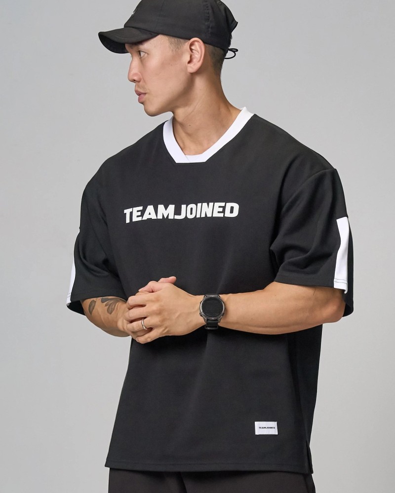 Cotton+ Logo Spliced Jersey (Black/White)