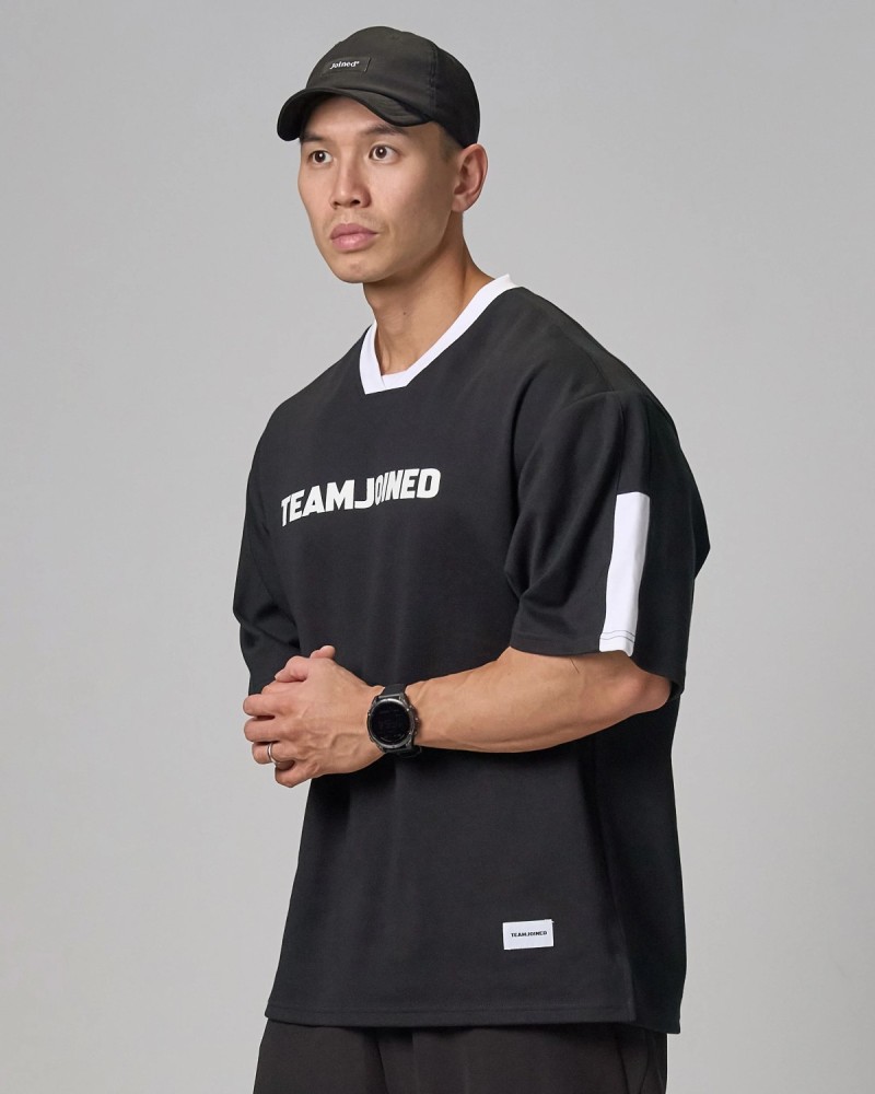 Cotton+ Logo Spliced Jersey (Black/White)