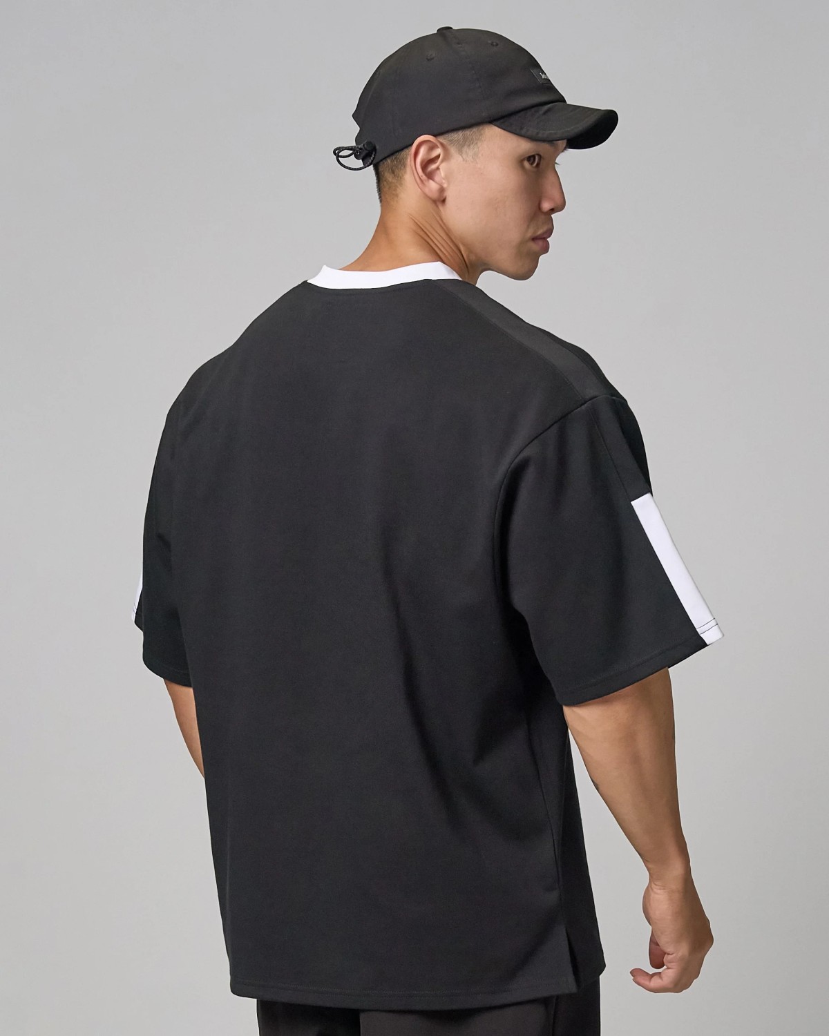 Cotton+ Logo Spliced Jersey (Black/White)