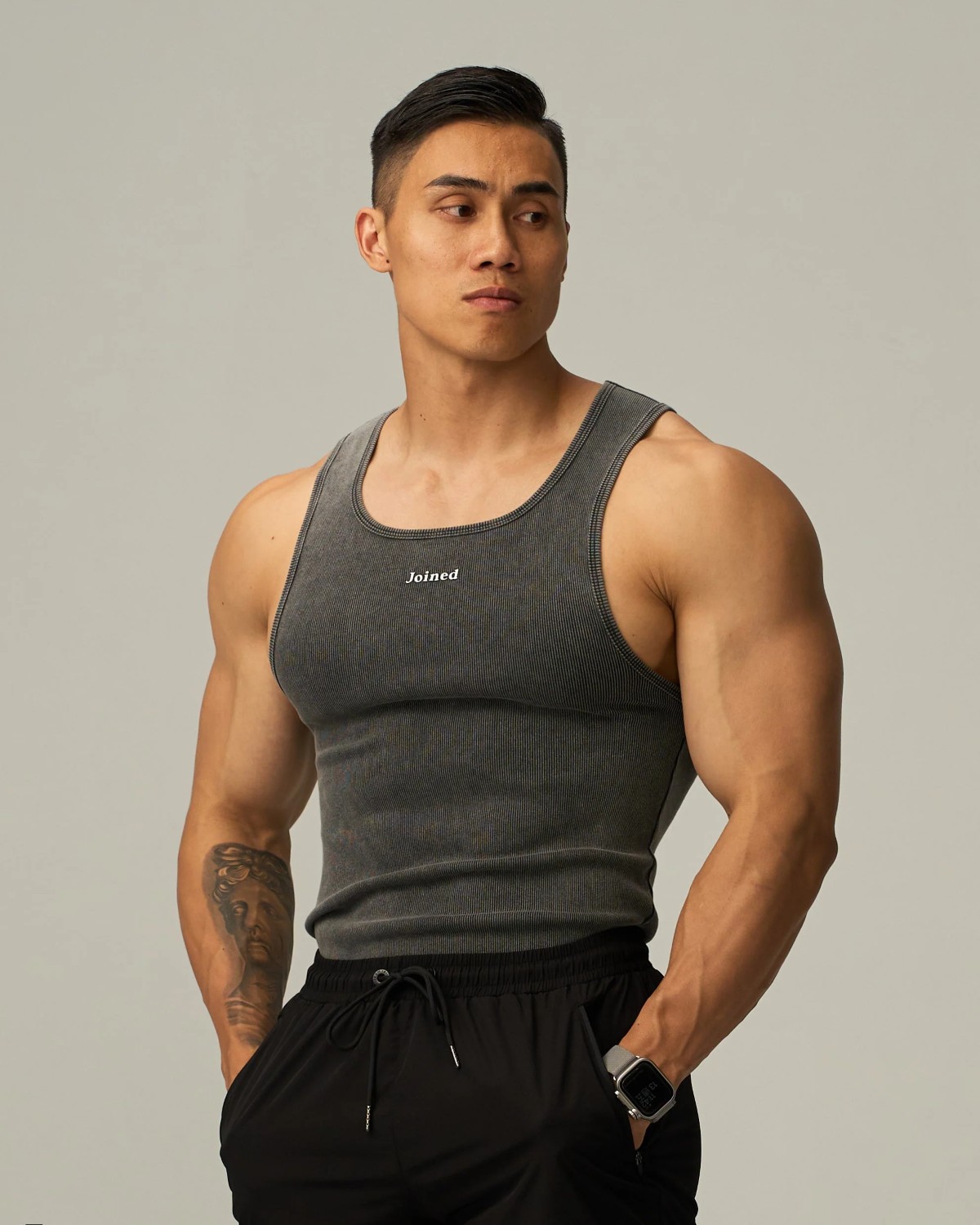 M-Life Ribbed Tank (Fade Black)