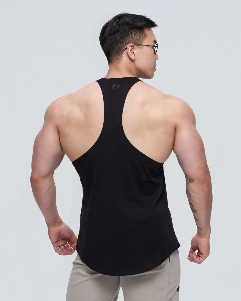 Raw Cresent Muscle Stringer (All Black)