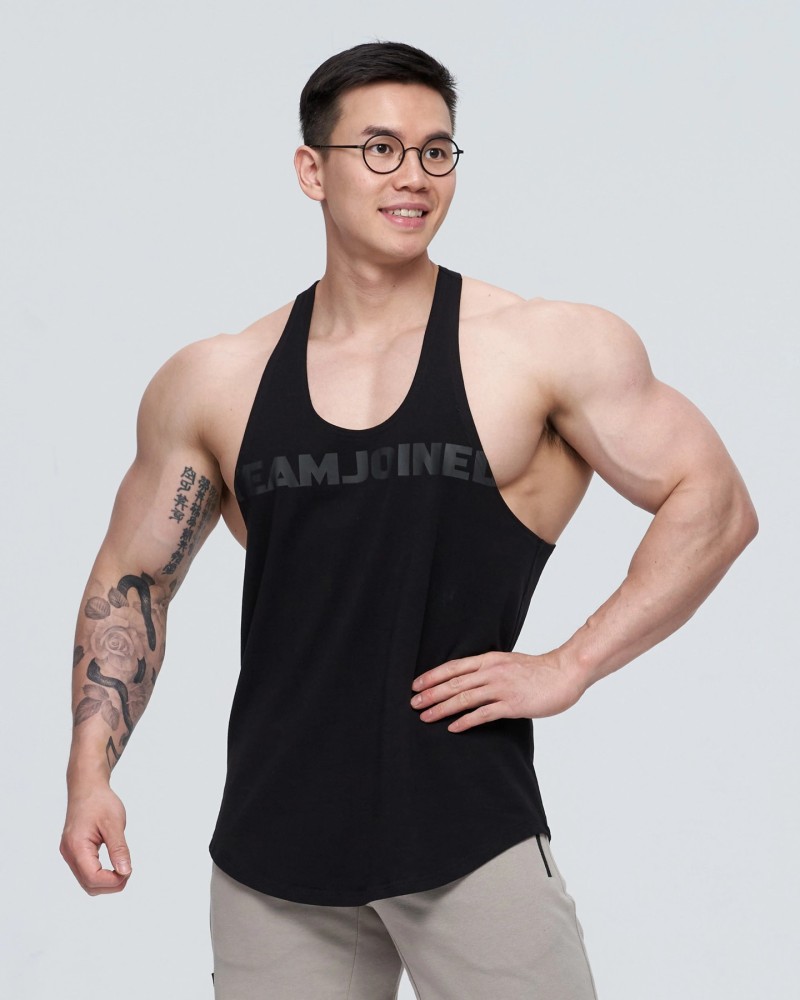 Raw Cresent Muscle Stringer (All Black)