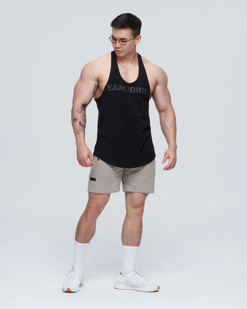 Raw Cresent Muscle Stringer (All Black)