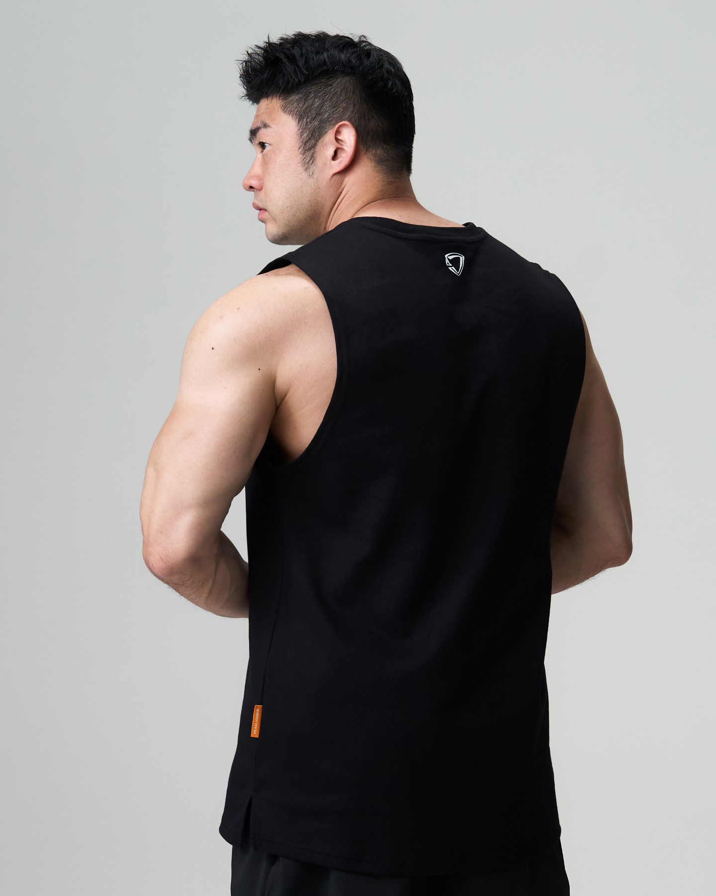 Dragon Ball Z Goku Ribbed-Neck Wide-Fit Tank Top (Black)