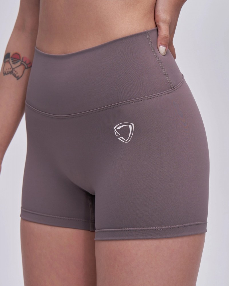 Essential High-Waisted Shorts 4" (Cameo Brown)