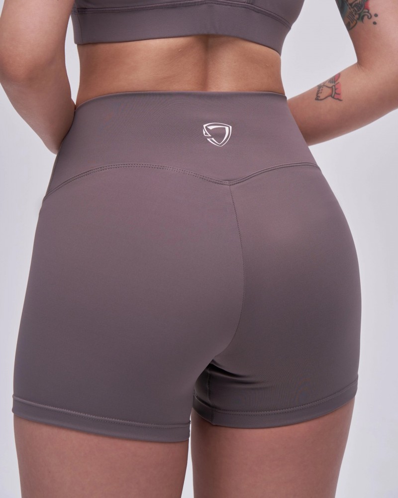 Essential High-Waisted Shorts 4" (Cameo Brown)