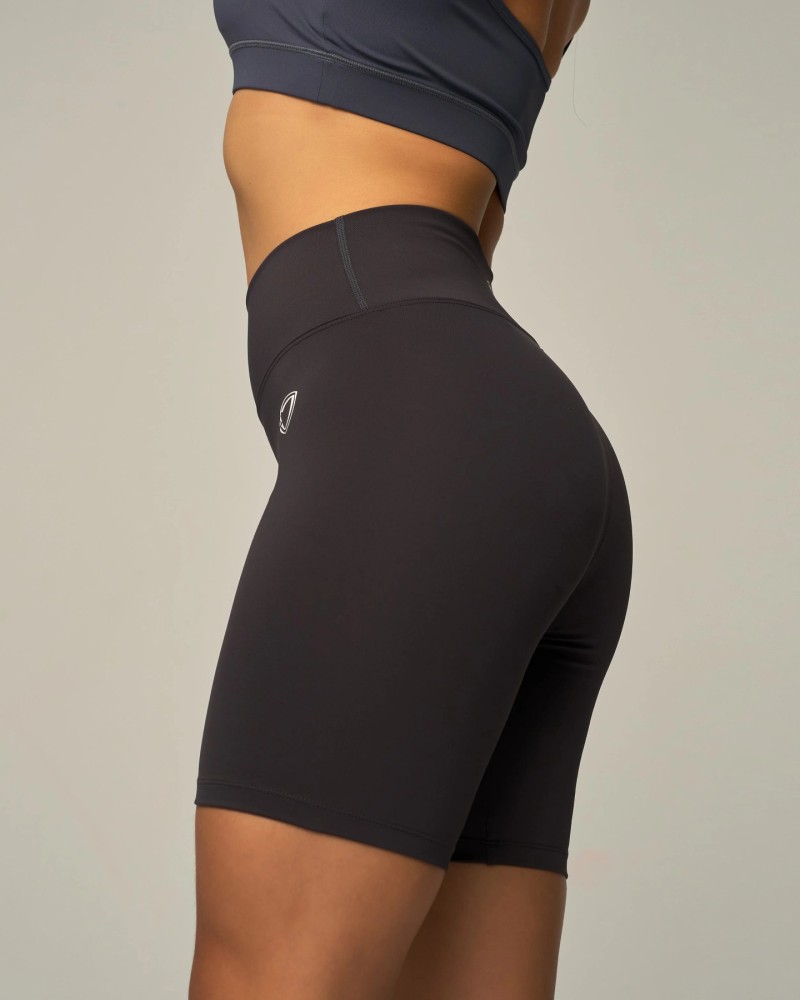 Essential High-Waisted Shorts 8" (Grey)