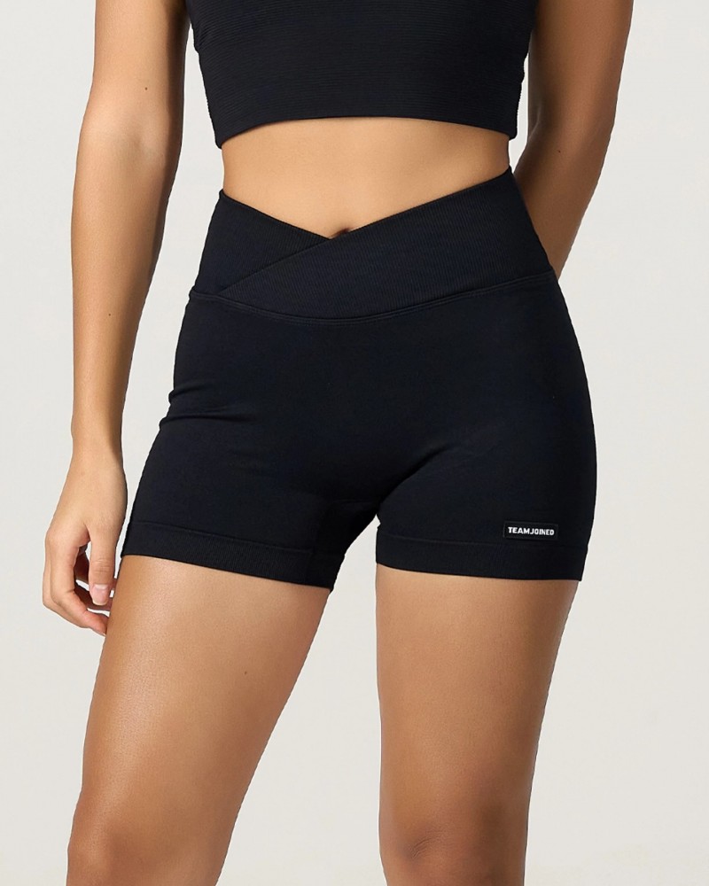 Label V-Waist Sculpt Shorts (Black)