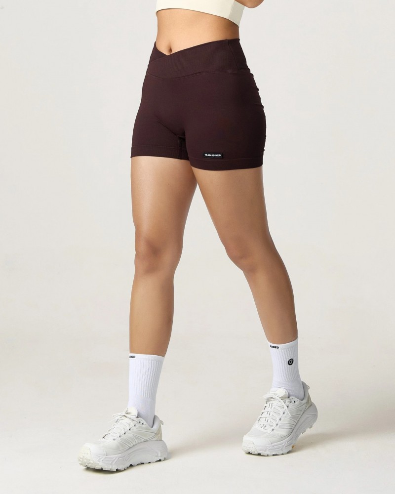 Label V-Waist Sculpt Shorts (Chocolate)