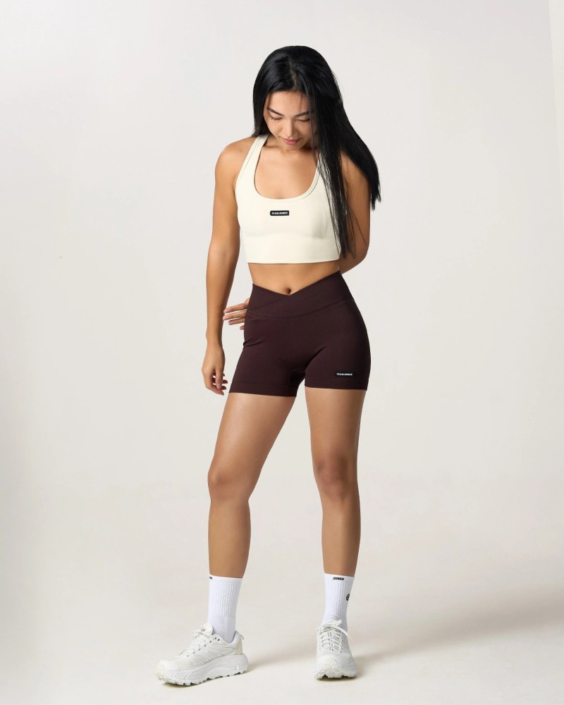 Label V-Waist Sculpt Shorts (Chocolate)
