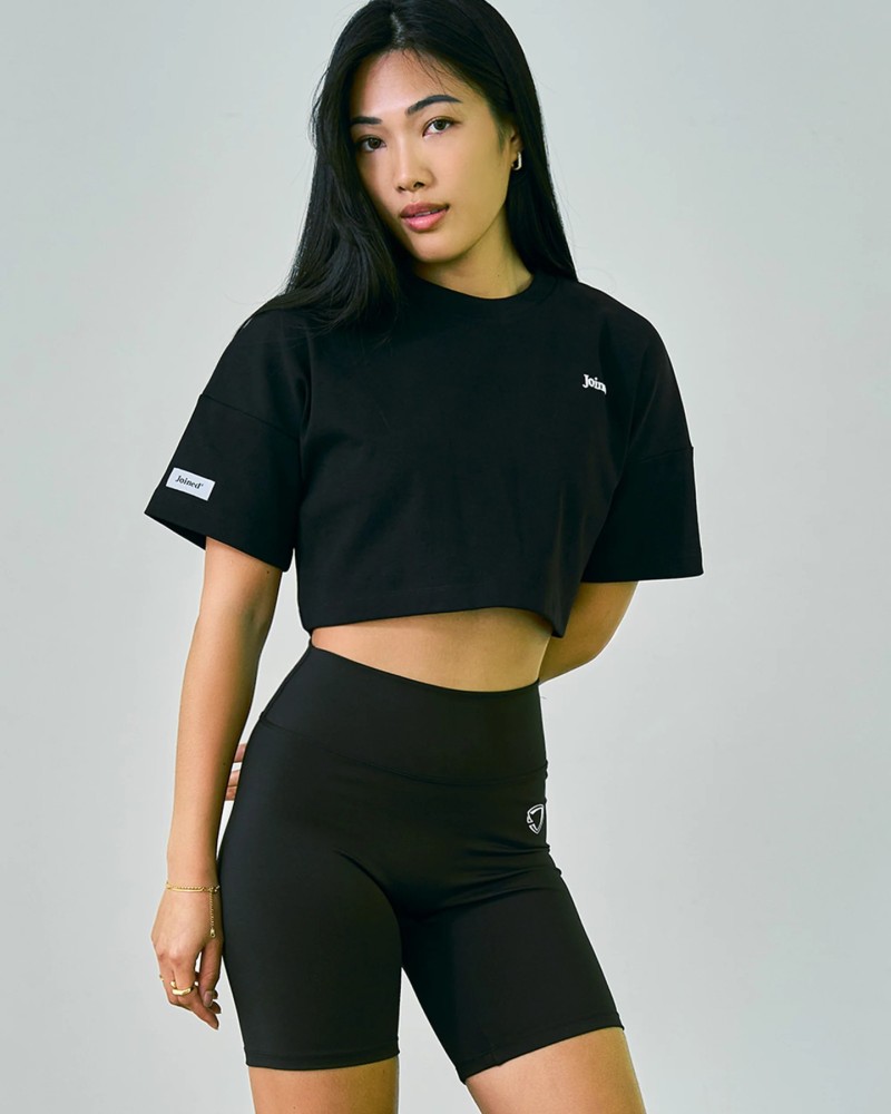 M-Life Oversized Crop Top (Black)