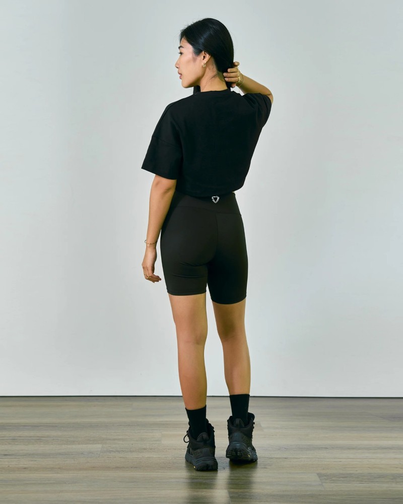 M-Life Oversized Crop Top (Black)