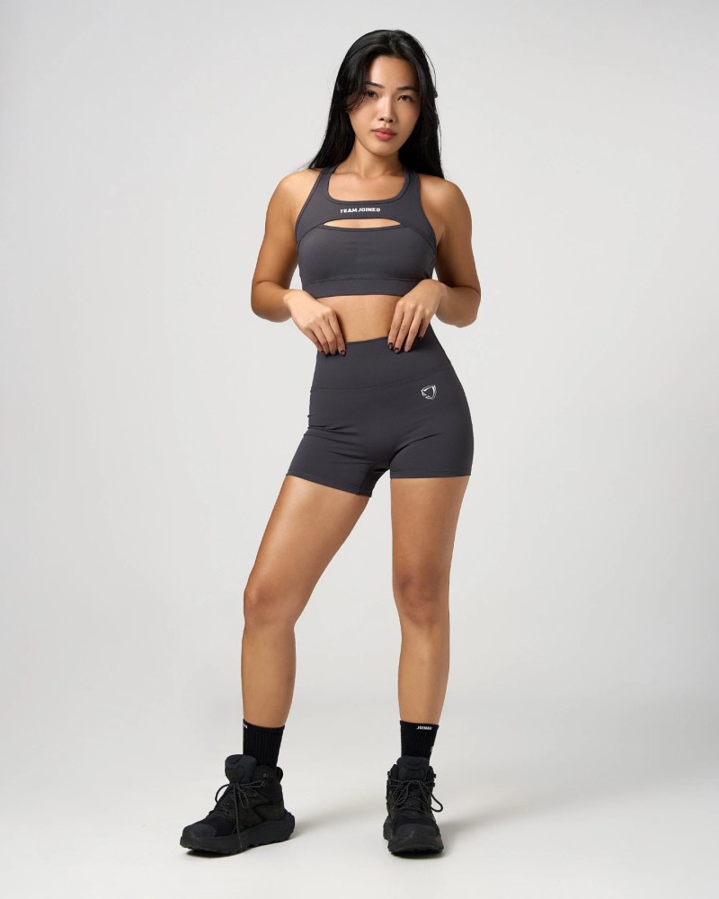 Obsessed Cut-Out Classic Sports Bra (Grey)