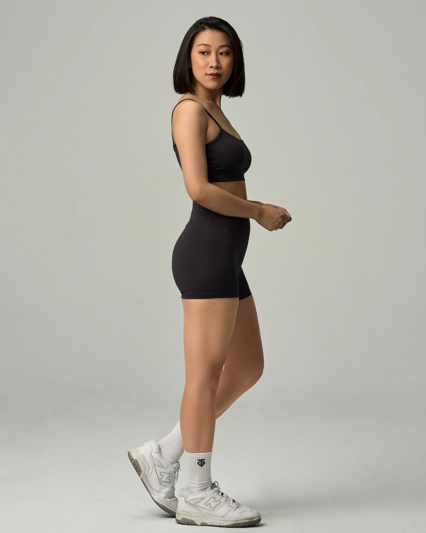 Straps Sports Bra (Grey)