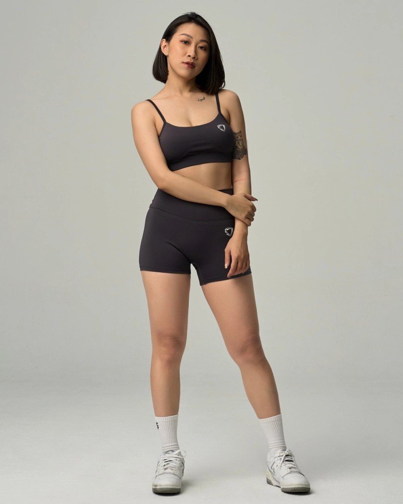 Straps Sports Bra (Grey)