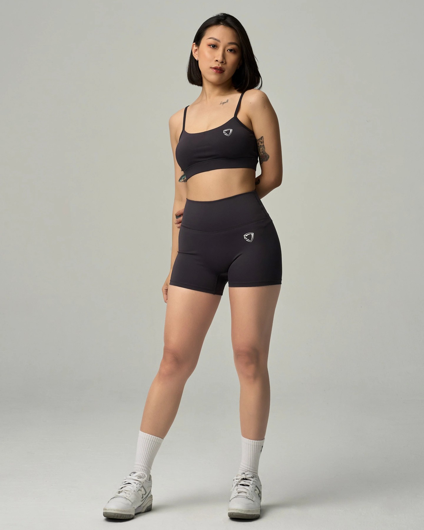 Straps Sports Bra (Grey)