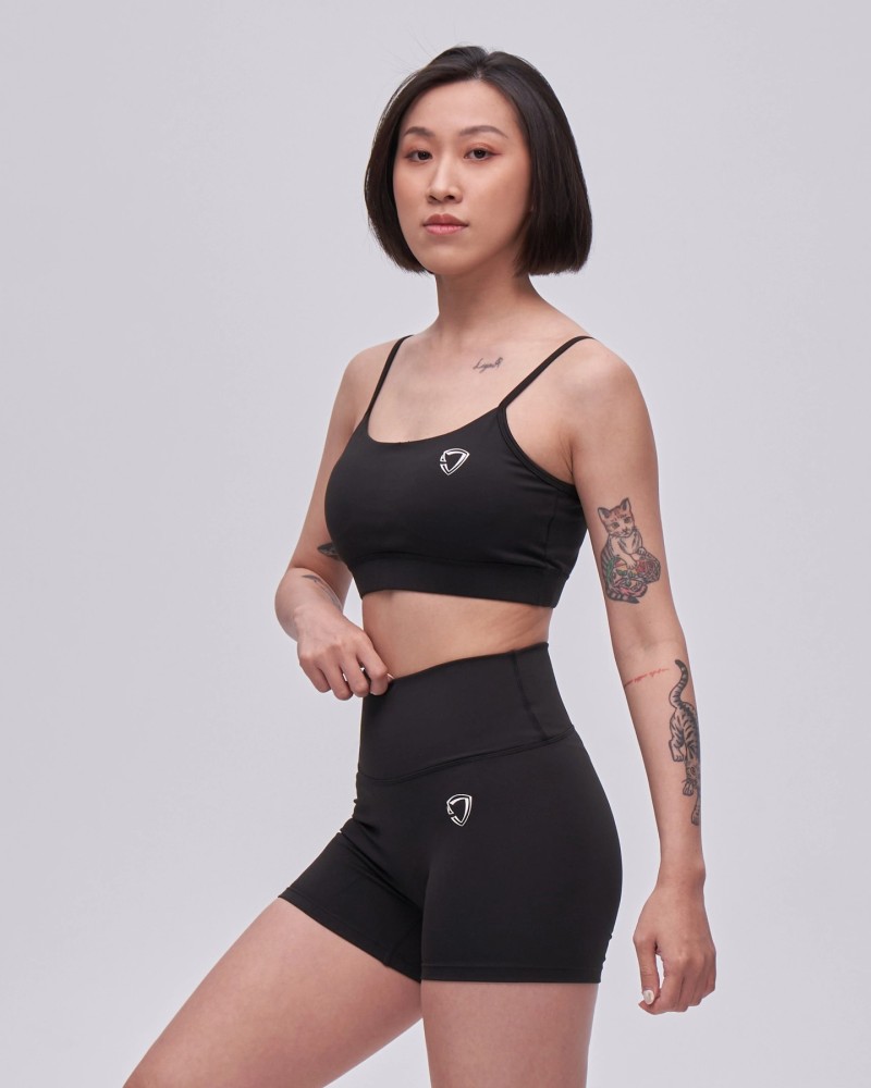 Straps Sports Bra (Black)